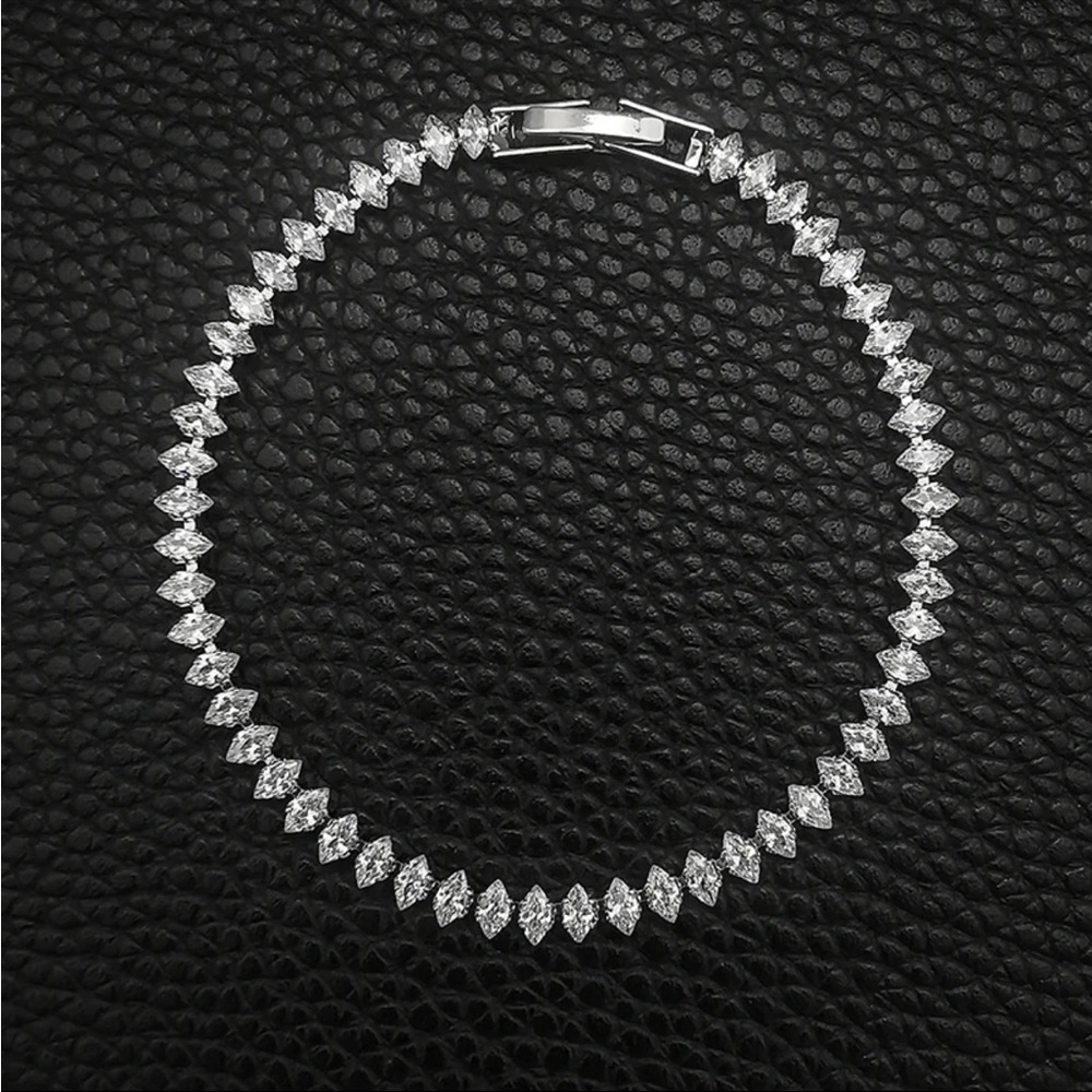 NEW 18cm Marquise  Cut Luxury Diamond Bracelet - Picture 5 of 6